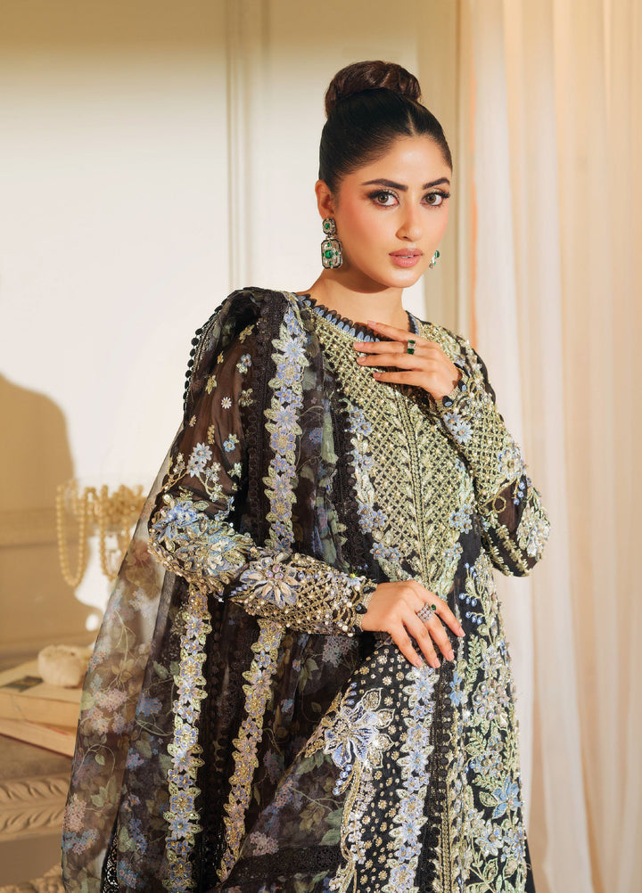Maryam Hussain Unstitched Wedding Embroidered Organza Suits 3 Piece MH25UW D-08 hoor - Wedding Collection