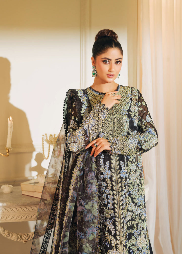 Maryam Hussain Unstitched Wedding Embroidered Organza Suits 3 Piece MH25UW D-08 hoor - Wedding Collection
