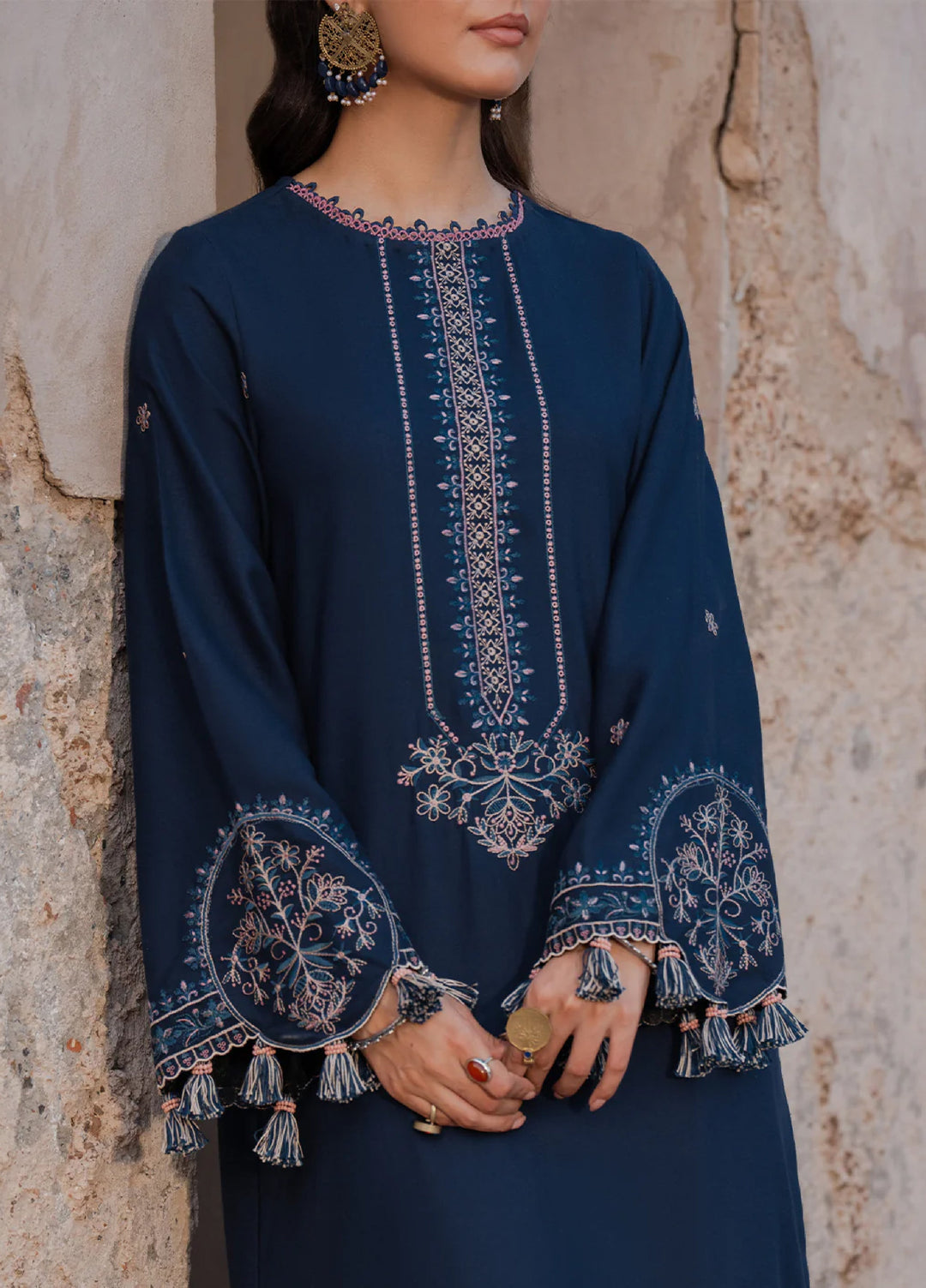Nooraniyat by Izel Embroidered wool Suits Unstitched 3 Piece IZ25NW Mashq - Winter Collection