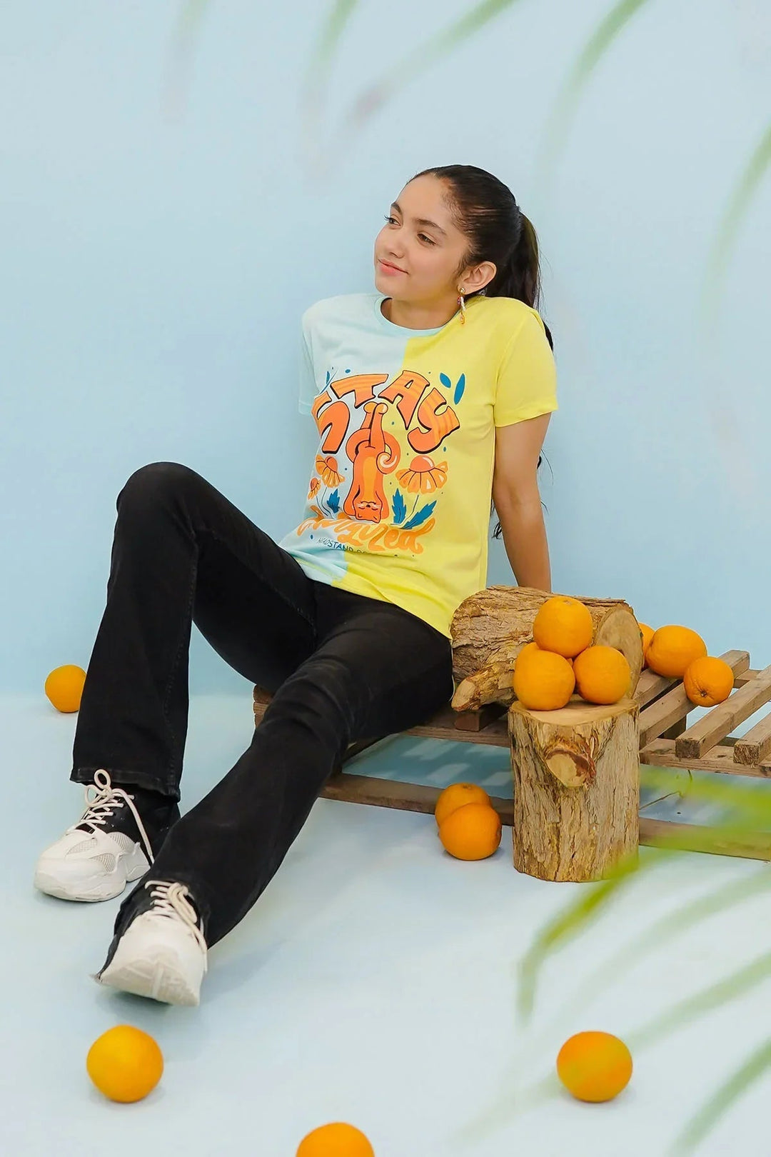 Ochre RTW Printed Cotton T-Shirt Girls 1 Piece OGK-278 - Summer Collection