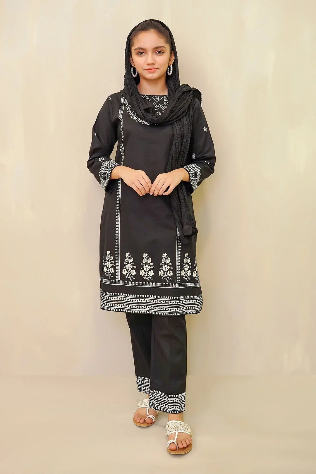 Ochre RTW Printed Cotton Block Girls 3 Piece OFW-MRM-02 - Winter Collection