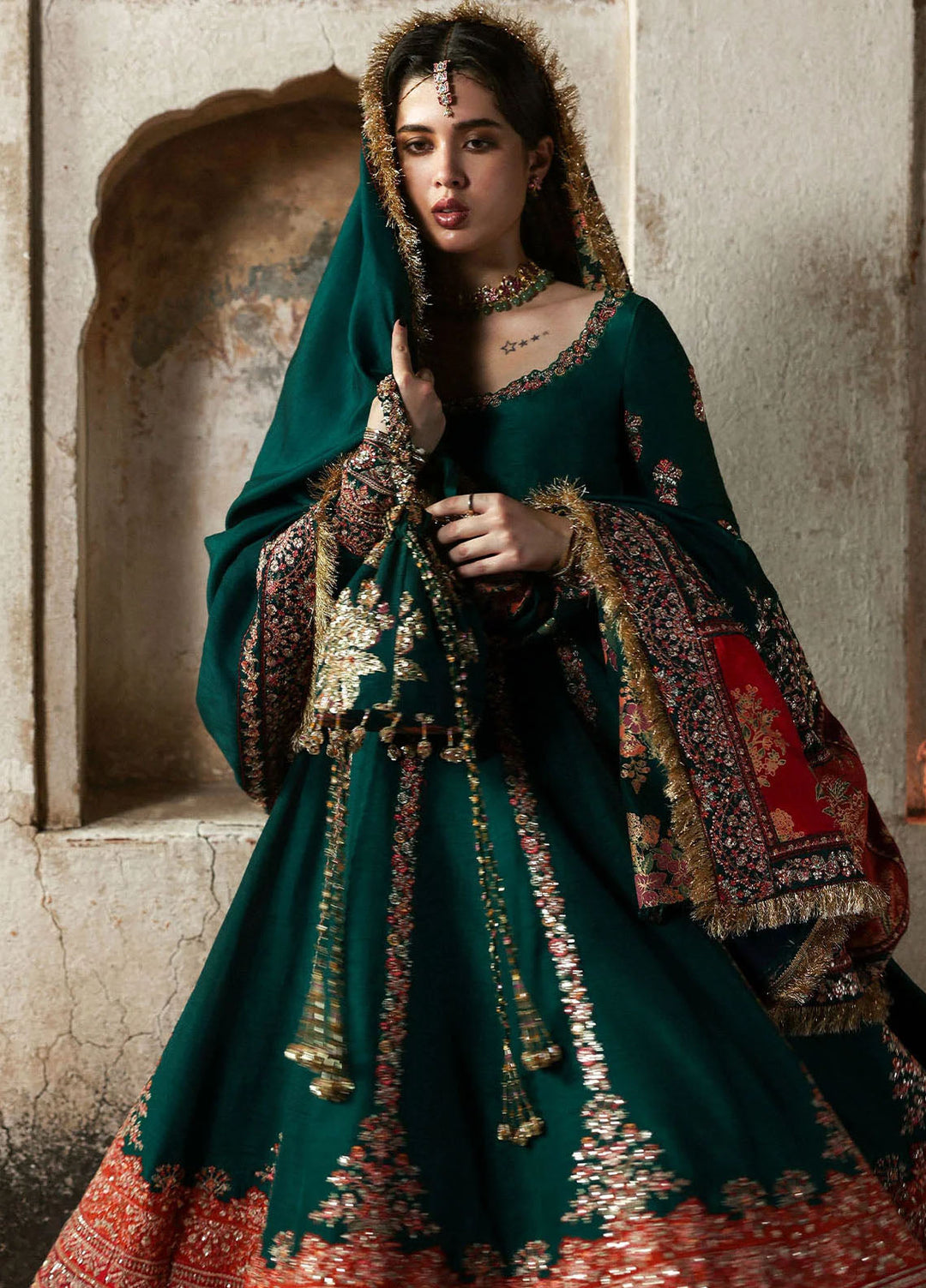 Massarat by Hussain Rehar Embroidered Raw Silk Suits Unstitched 3 Piece HRR25MU Meherunissa - Festive Collection