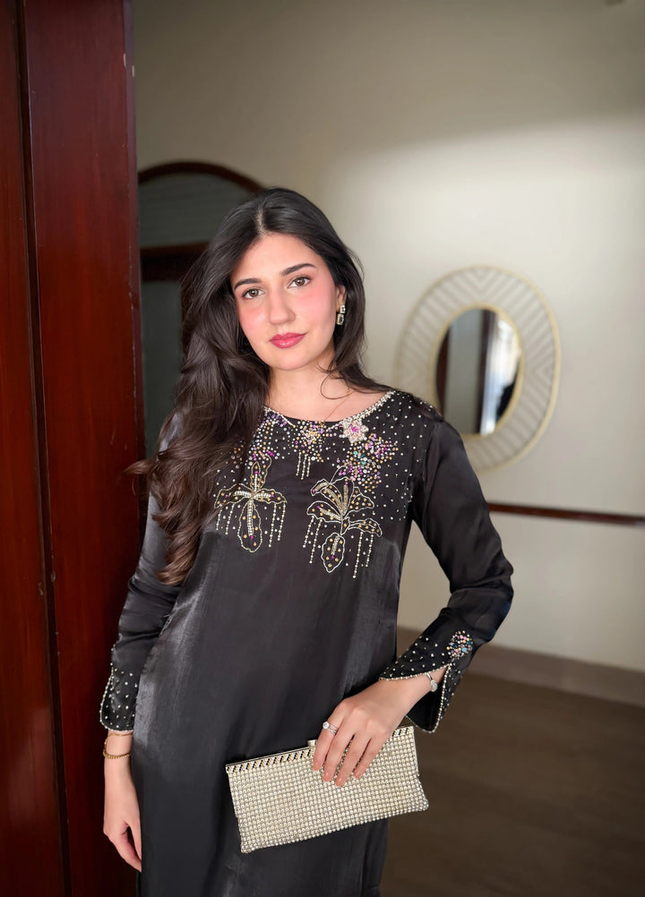 Mataish Women RTW Hand Work Cotton Silk 1 Piece Suit Midnight Muse - Festive Collection