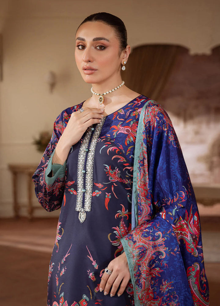 Veloure by Gulaal Embroidered Silk Suits Unstitched 3 Piece GL25VU GS - 03 Midnight Reverie - Festive Collection