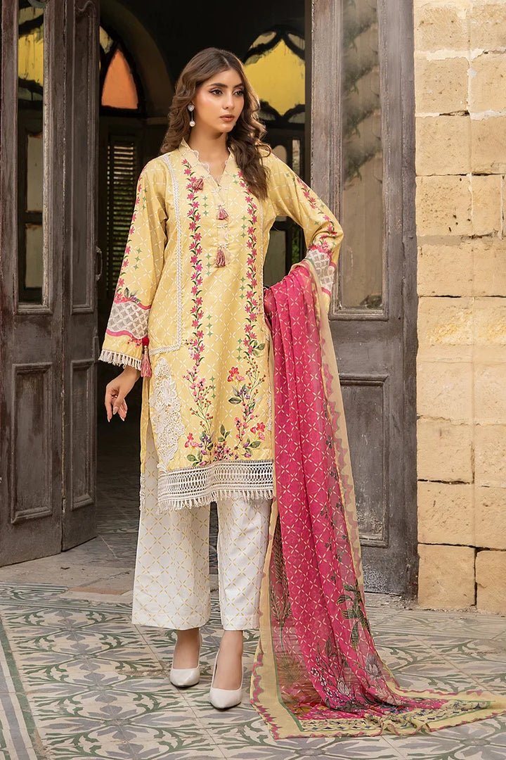 Dhaga Women Pret Embroidered Herringbone 3 Piece Suit Mirella FW25DSE702 - Winter Collection