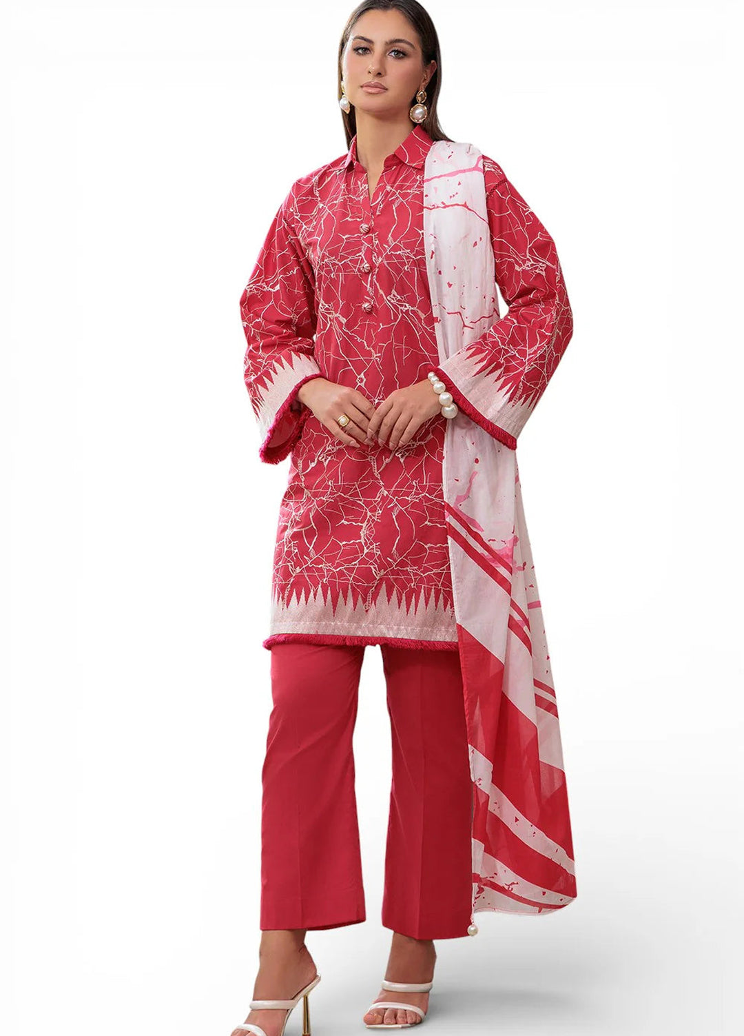 Mitti ki Khusboo by Gul Ahmed Unstitched Embroidered Lawn 3 Piece Suit GA26UMK CL-62184 - Summer Collection