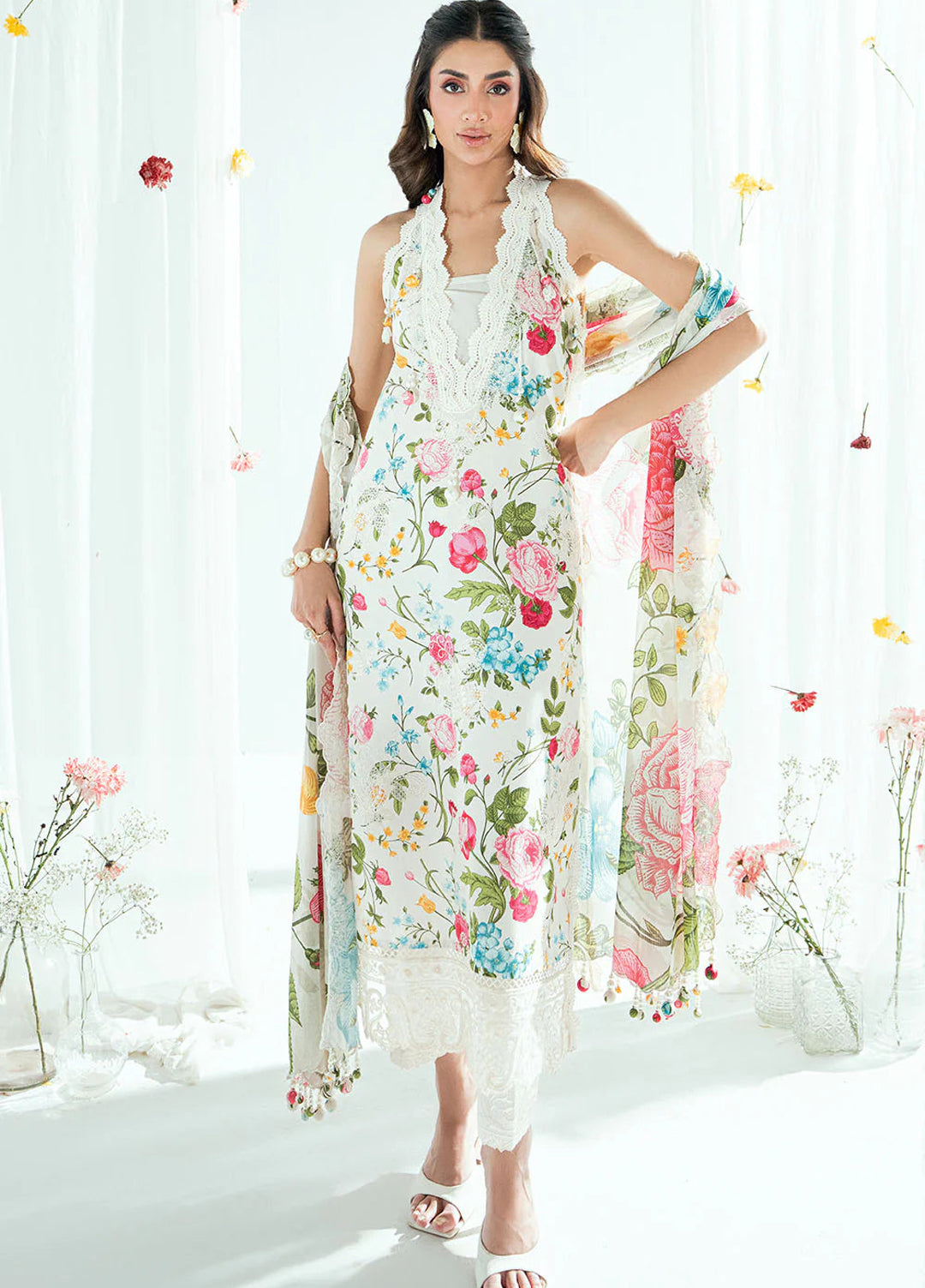 Mitti ki Khusboo by Gul Ahmed Unstitched Embroidered Lawn 3 Piece Suit GA26UMK DN-62024 - Summer Collection