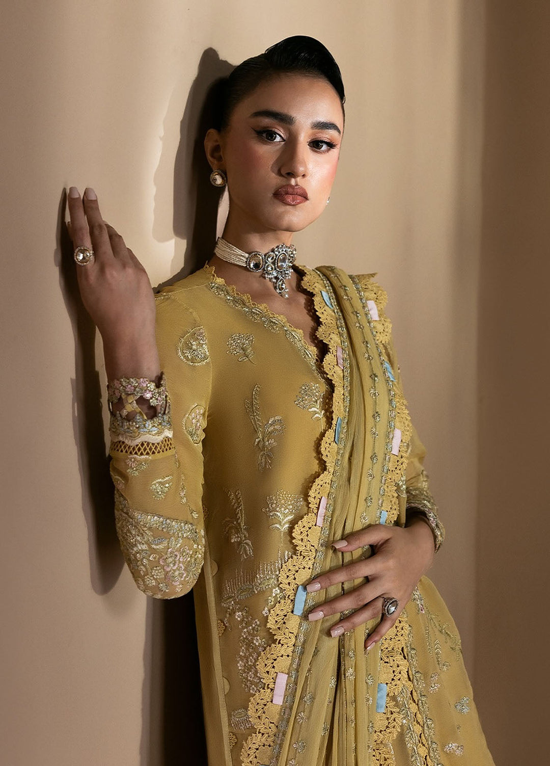Moonlit Muse by Zarposh Embroidered Chiffon Suits Unstitched 3 Piece ZP25ML D-01 Cymelle - Formals Collection