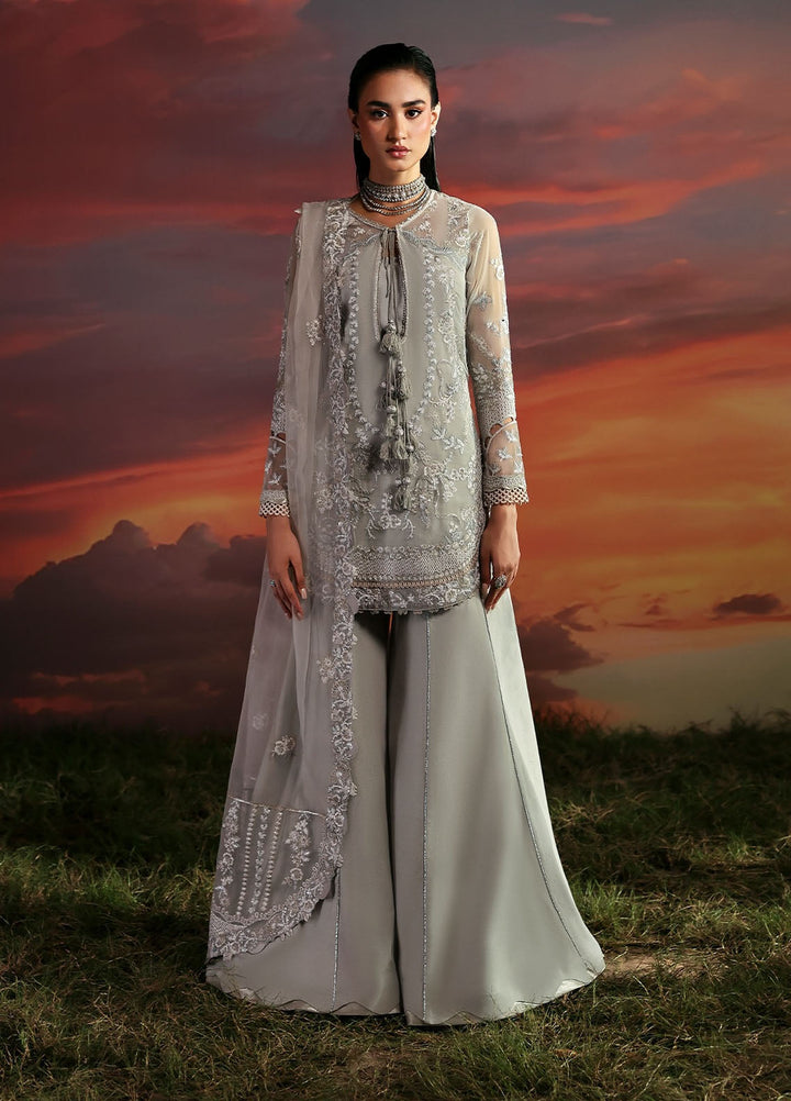 Moonlit Muse by Zarposh Embroidered Chiffon Suits Unstitched 3 Piece ZP25ML D-02 Lumen - Formals Collection