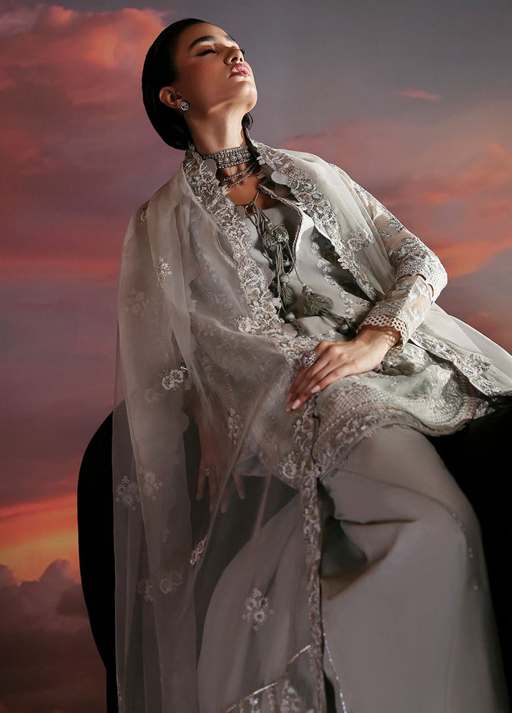 Moonlit Muse by Zarposh Embroidered Chiffon Suits Unstitched 3 Piece ZP25ML D-02 Lumen - Formals Collection