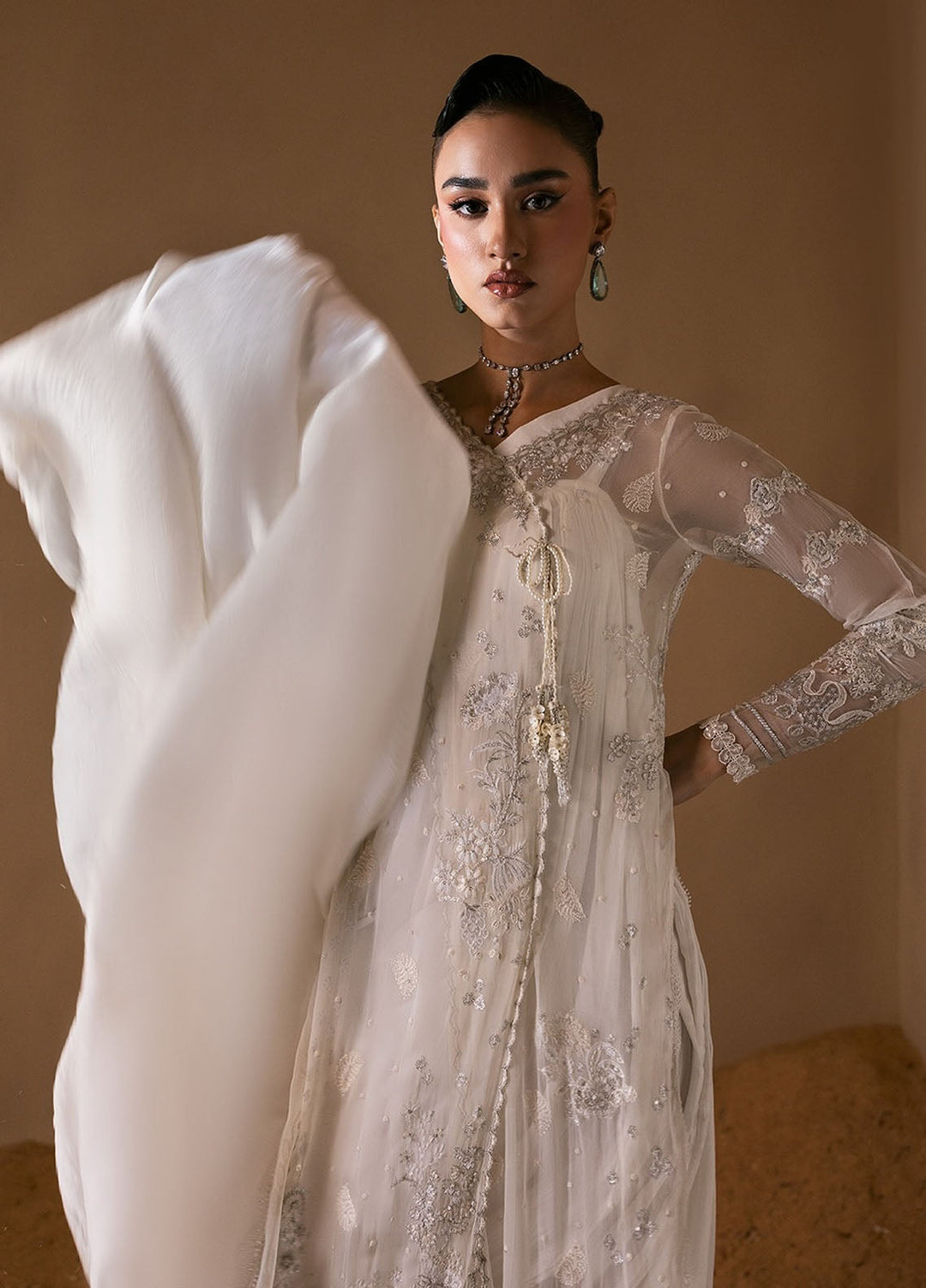 Moonlit Muse by Zarposh Embroidered Chiffon Suits Unstitched 3 Piece ZP25ML D-04 Mystique - Formals Collection