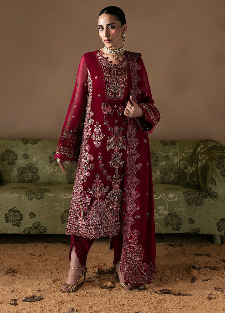 Moonlit Muse by Zarposh Embroidered Chiffon Suits Unstitched 3 Piece ZP25ML D-06 Poise - Formals Collection