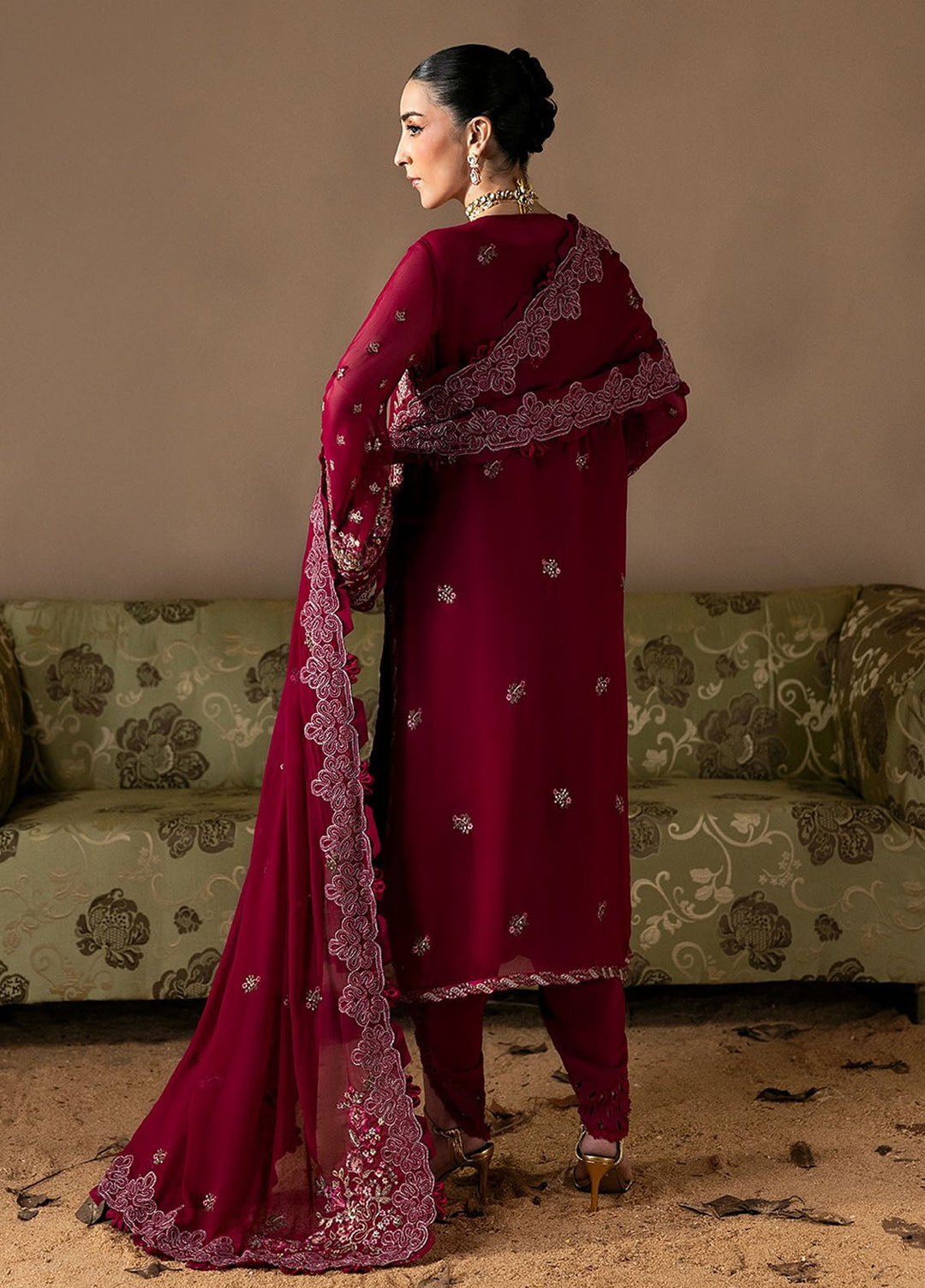 Moonlit Muse by Zarposh Embroidered Chiffon Suits Unstitched 3 Piece ZP25ML D-06 Poise - Formals Collection