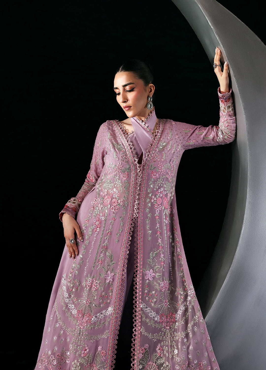 Moonlit Muse by Zarposh Embroidered Chiffon Suits Unstitched 3 Piece ZP25ML D-07 Serein - Formals Collection