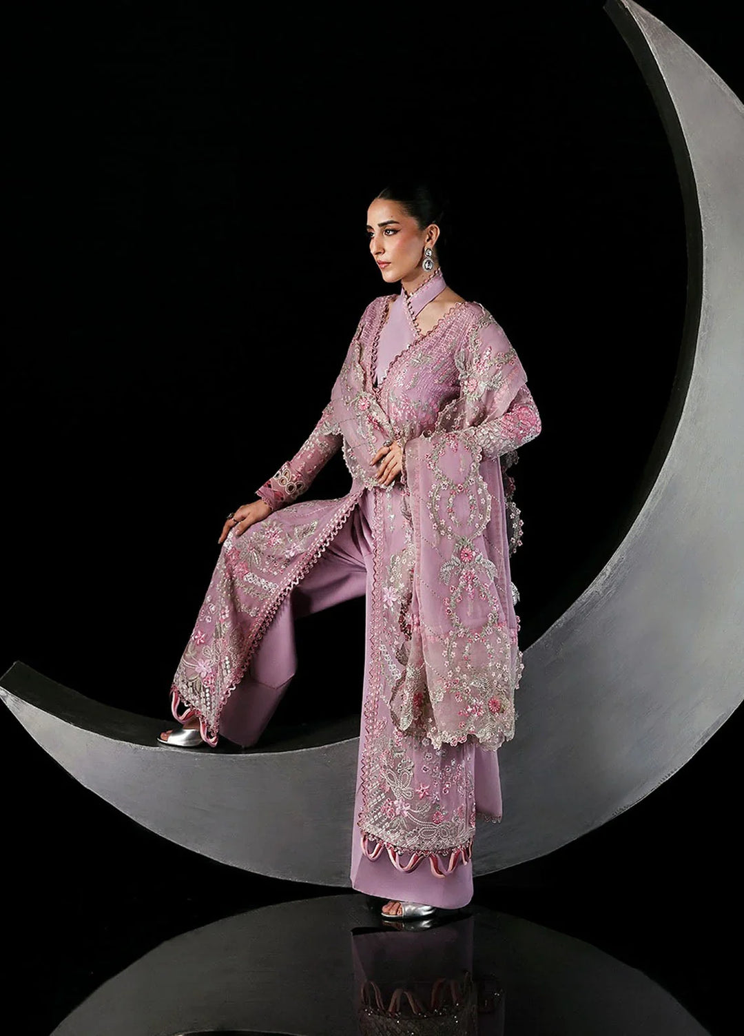 Zarposh Unstitched Embroidered Chiffon 3 Piece Suits ZP26UF Serein - Festive Collection
