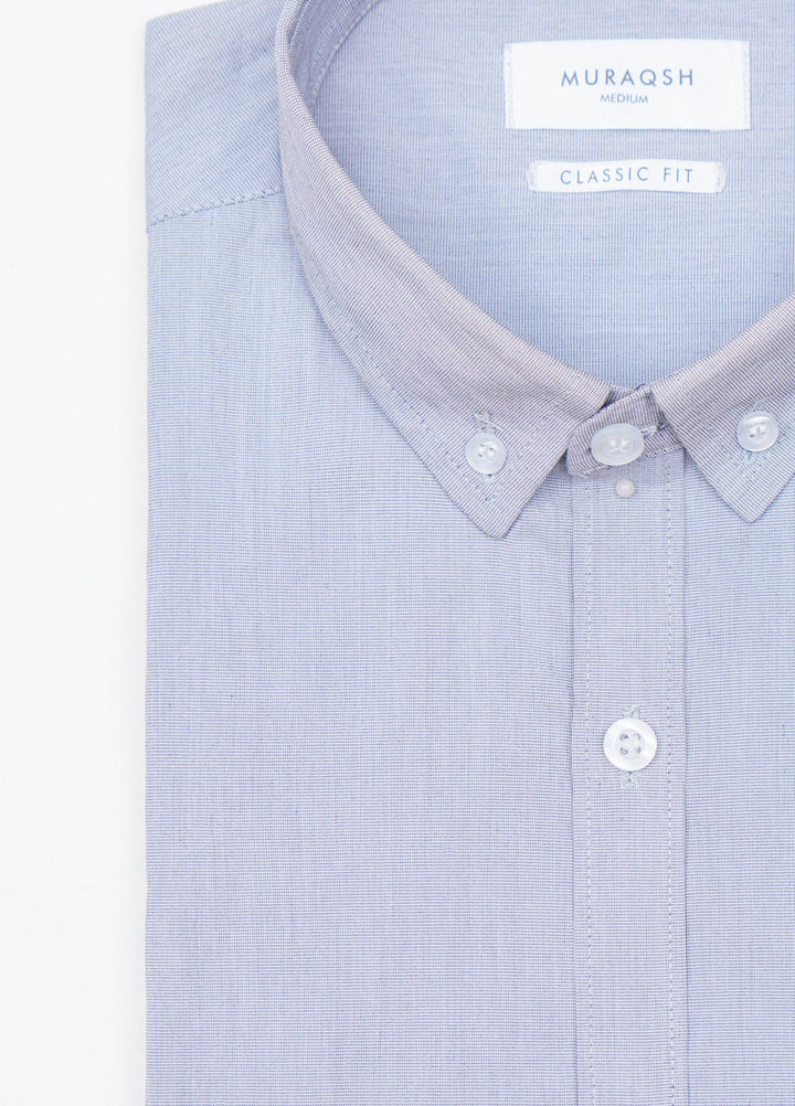 Muraqsh Ready To Wear Solids Cotton Men Grey Textured Casual Shirt ABD-GTCS - Summer Collection