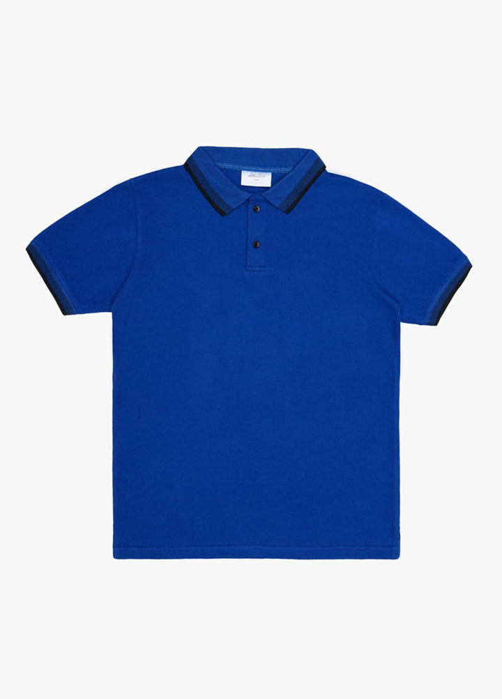 Muraqsh Ready To Wear Solids Cotton Men Royal Blue Basic Polo ABD-RBBP - Summer Collection