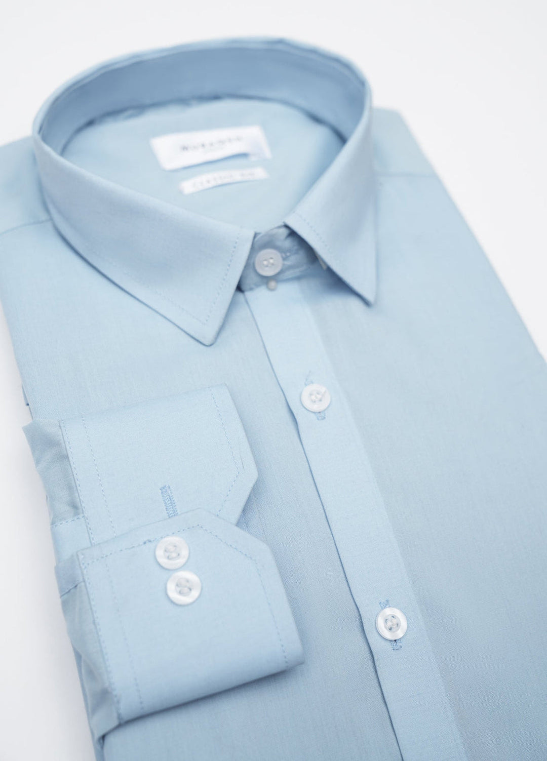 Muraqsh Ready To Wear Solids Cotton Men Sapphire Blue Plain Formal Shirt ABDBPFS - Summer Collection