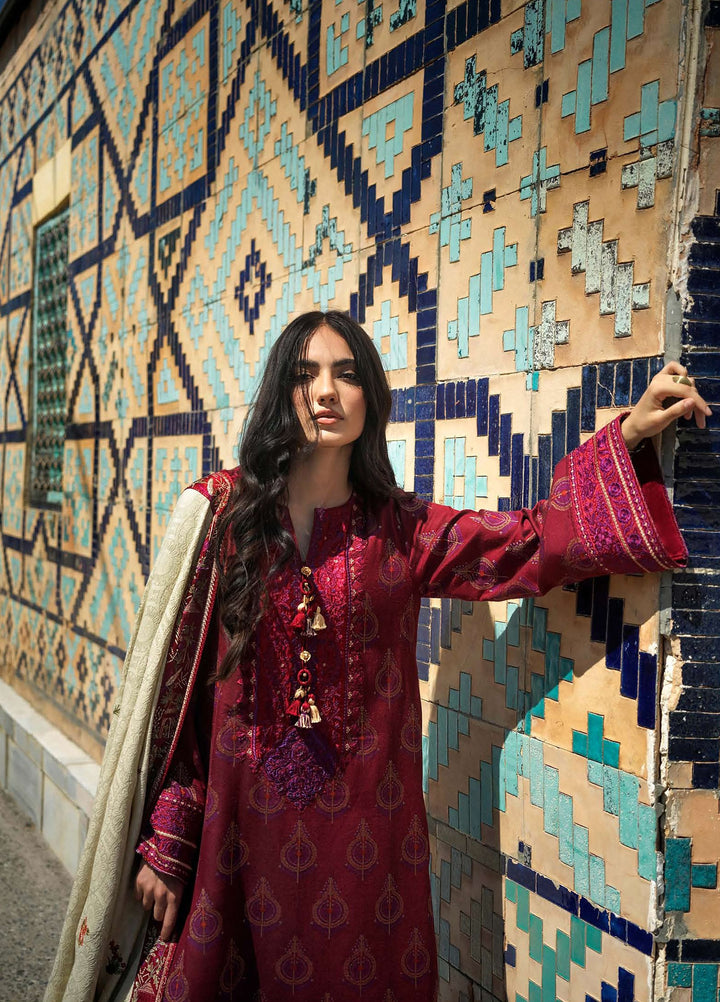 Echoes of Registan by Mushq Unstitched Embroidered Jacquard 3 Piece Suit MU26UER Celestial Queen MUNWI260105 - Casual Collection