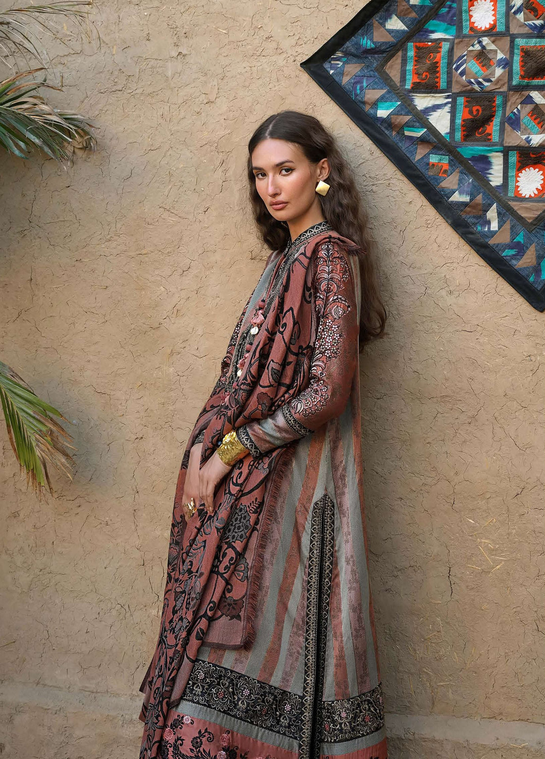 Echoes of Registan by Mushq Unstitched Embroidered Jacquard 3 Piece Suit MU26UER Desert Dusk MUNWI260104 - Casual Collection