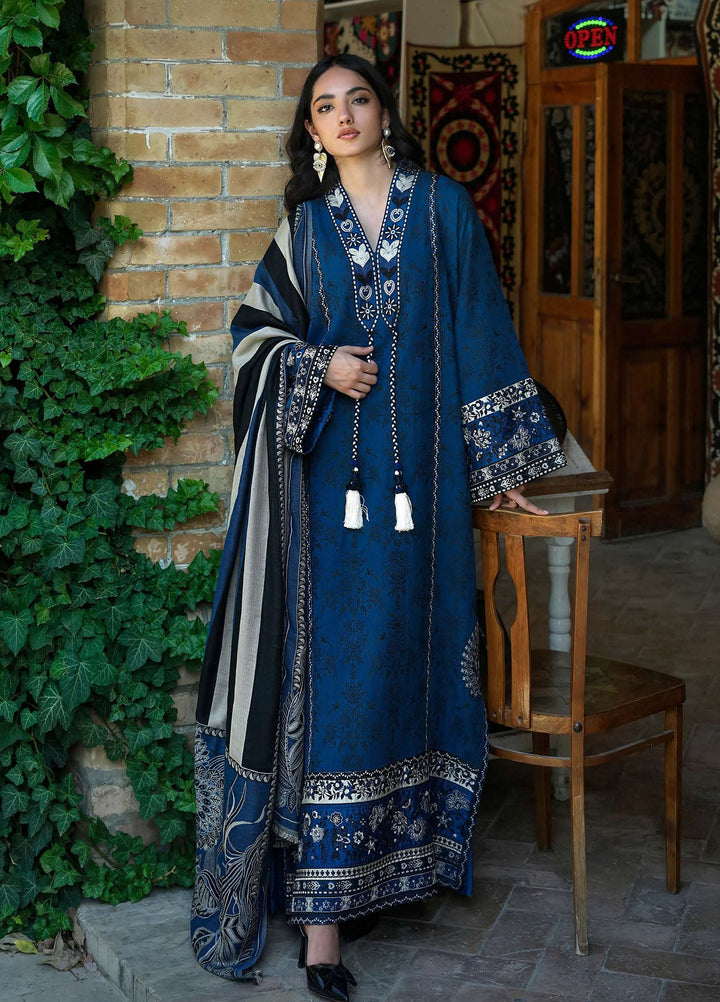 Echoes of Registan by Mushq Unstitched Embroidered Jacquard 3 Piece Suit MU26UER Sapphire Sultana MUNWI260107 - Casual Collection
