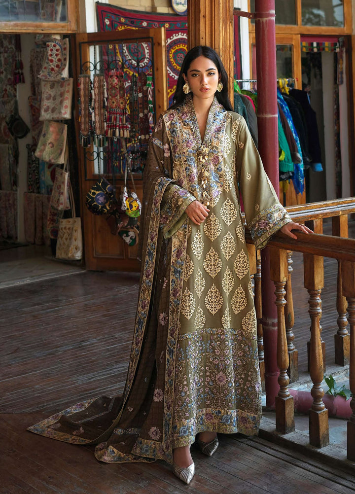 Echoes of Registan by Mushq Unstitched Embroidered Herringbone 3 Piece Suit MU26UER Silk Road MUNWI260112 - Casual Collection