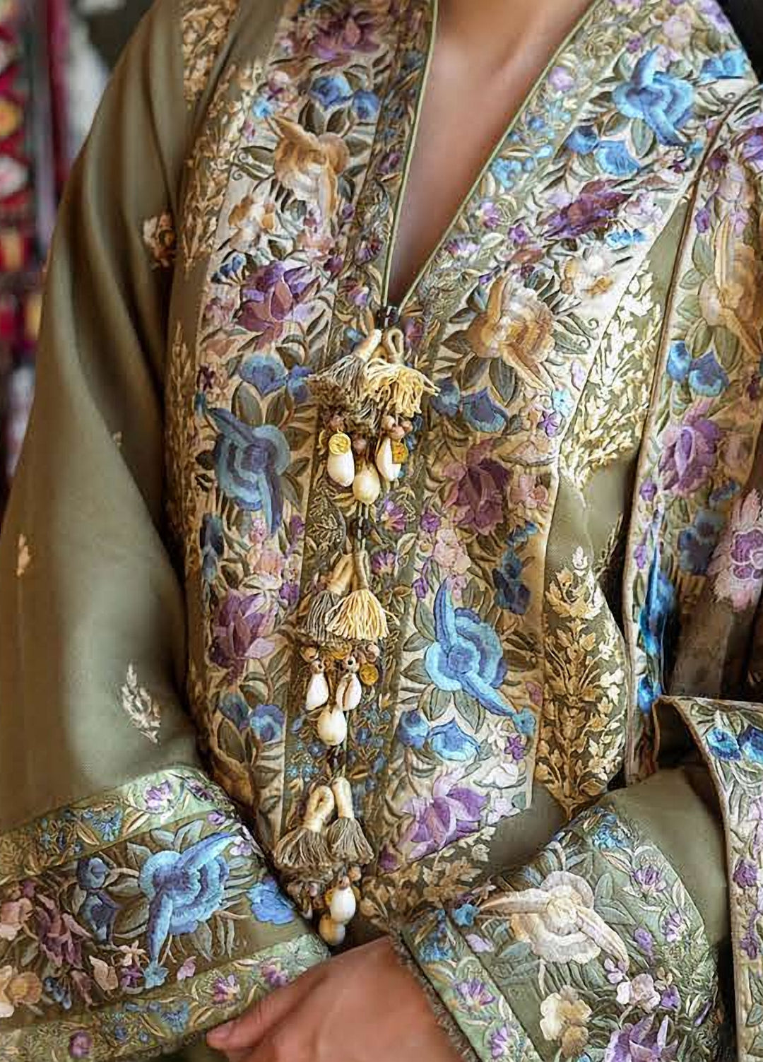 Echoes of Registan by Mushq Unstitched Embroidered Herringbone 3 Piece Suit MU26UER Silk Road MUNWI260112 - Casual Collection