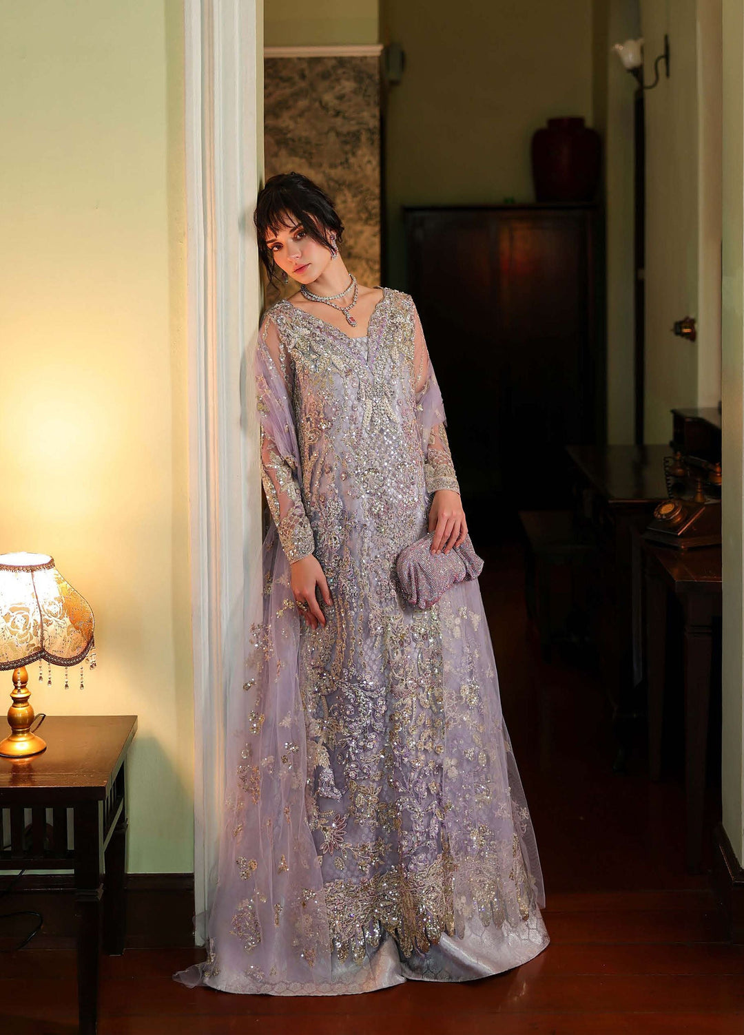 Stardust Love by Mushq Unstitched Embroidered Net 3 Piece Suit MU26USL First Forever MUNWD260106 - Wedding Collection