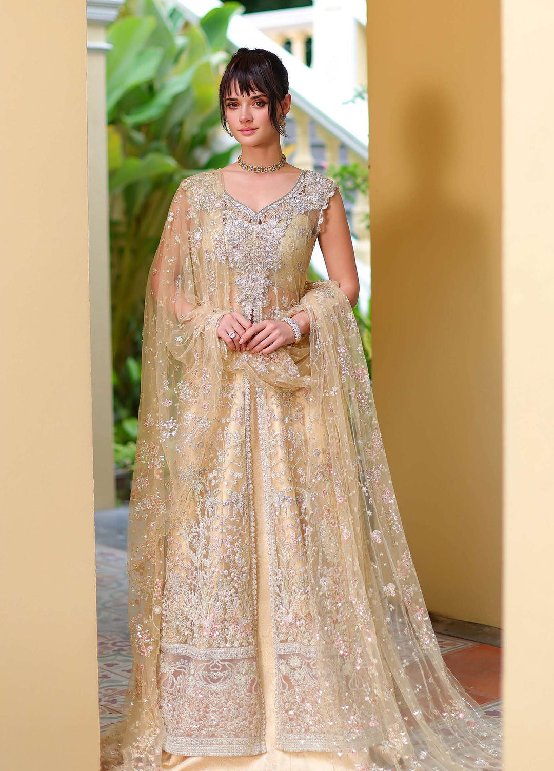 Stardust Love by Mushq Unstitched Embroidered Net 3 Piece Suit MU26USL Love's Legacy MUNWD260101 - Wedding Collection