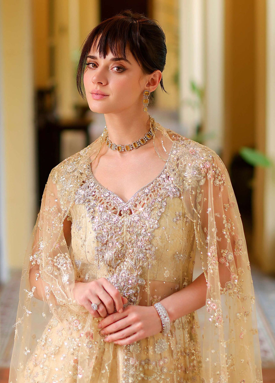 Stardust Love by Mushq Unstitched Embroidered Net 3 Piece Suit MU26USL Love's Legacy MUNWD260101 - Wedding Collection