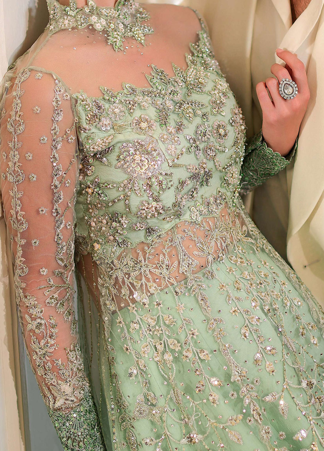 Stardust Love by Mushq Unstitched Embroidered Net 3 Piece Suit MU26USL Written Together MUNWD260104 - Wedding Collection