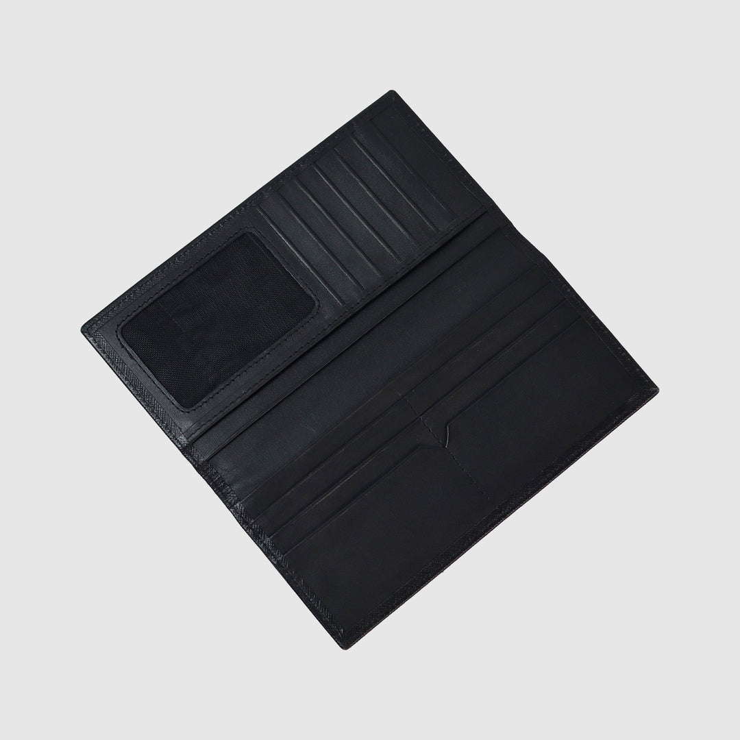 Lafanzo Unisex Leather Monarch Long wallet Black - Accessories Collection