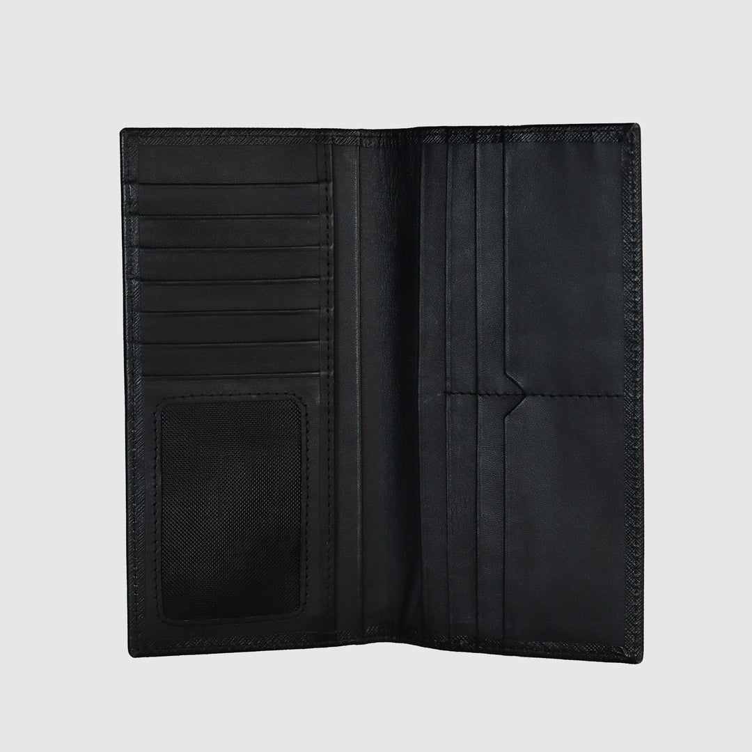 Lafanzo Unisex Leather Monarch Long wallet Black - Accessories Collection