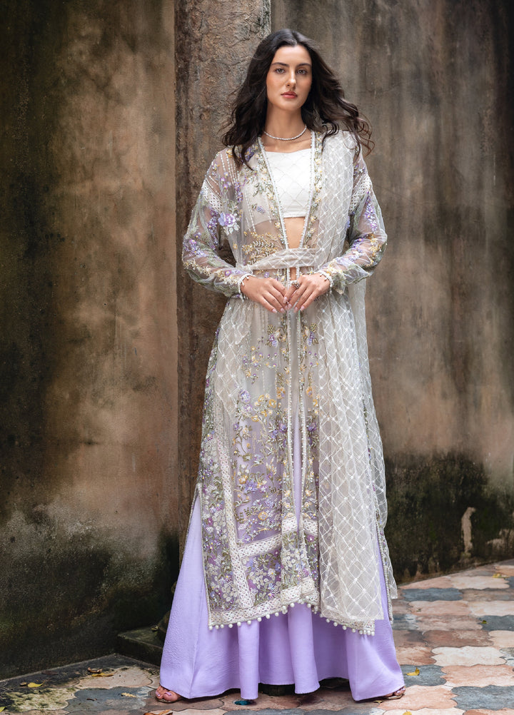 Lavie Haute by Esmel Unstitched Wedding Embroidered Net Suits 3 Piece EML25WU D-101 Naiora - Wedding Collection