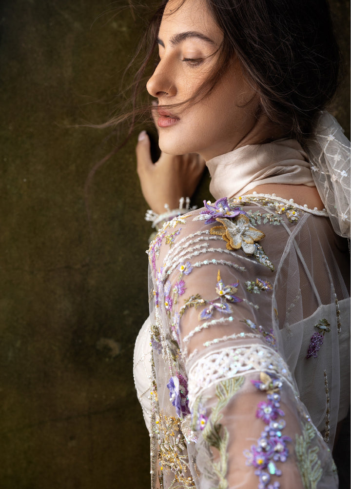 Lavie Haute by Esmel Unstitched Wedding Embroidered Net Suits 3 Piece EML25WU D-101 Naiora - Wedding Collection