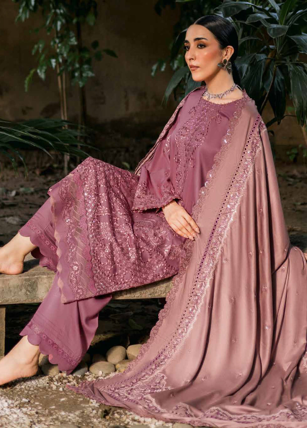 Nureh Exclusive Unstitched Luxury Winter Linen Printed Suits 3 Piece NU25NW NE-177 - Winter Collection
