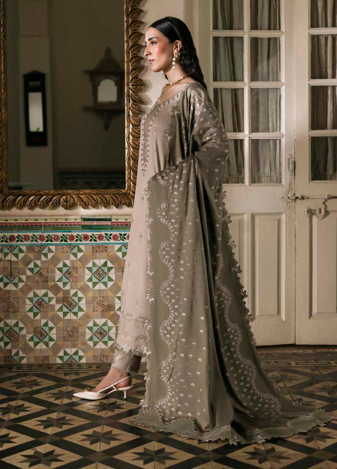 Nureh Exclusive Unstitched Luxury Winter Linen Printed Suits 3 Piece NU25NW NE-178 - Winter Collection