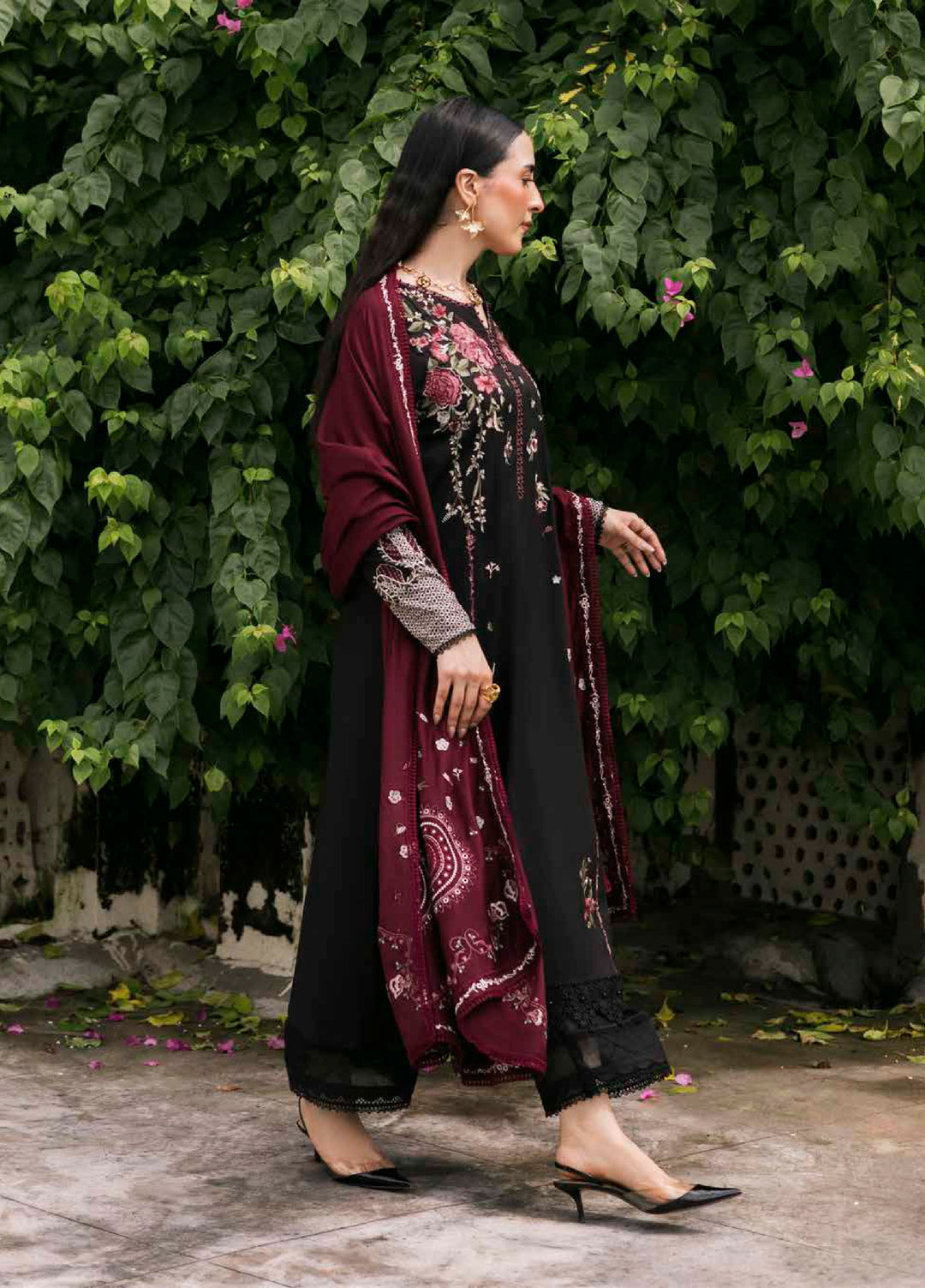 Nureh Exclusive Unstitched Luxury Winter Linen Printed Suits 3 Piece NU25NW NE-179 - Winter Collection