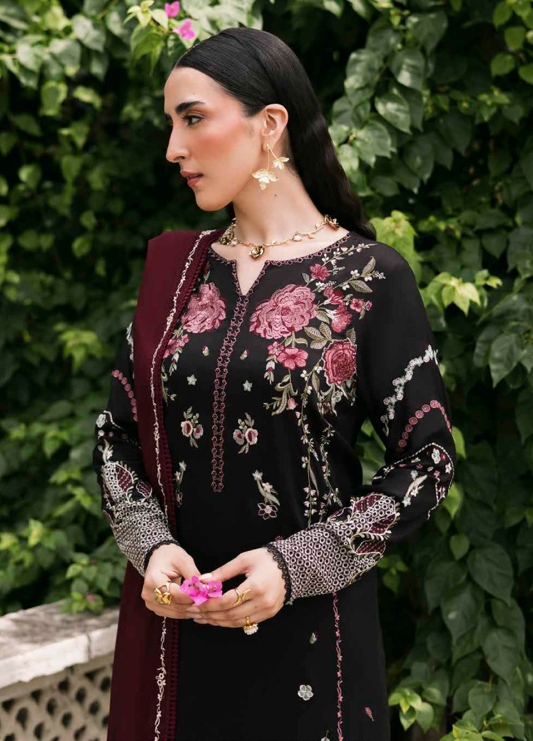 Nureh Exclusive Unstitched Luxury Winter Linen Printed Suits 3 Piece NU25NW NE-179 - Winter Collection