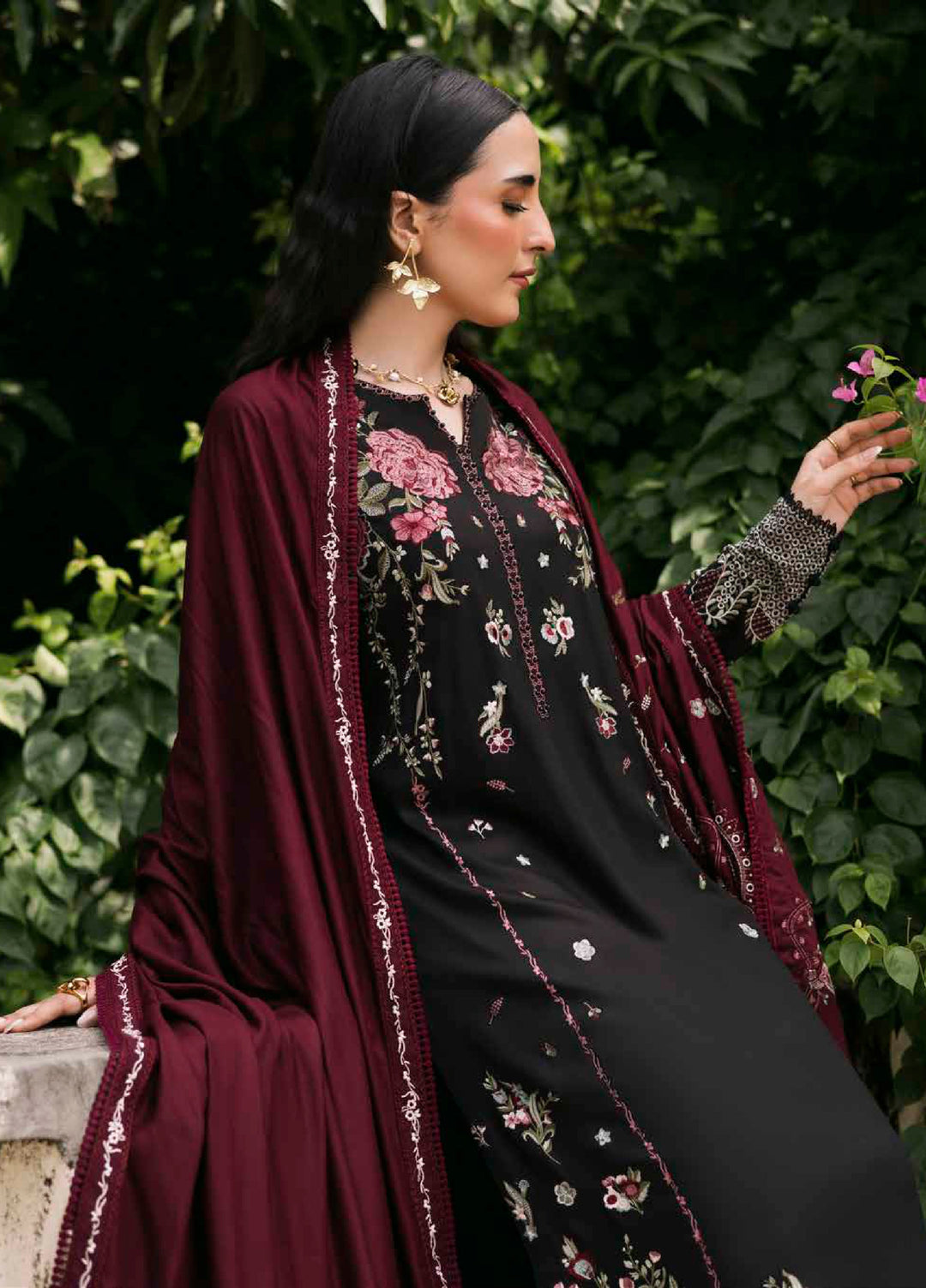 Nureh Exclusive Unstitched Luxury Winter Linen Printed Suits 3 Piece NU25NW NE-179 - Winter Collection