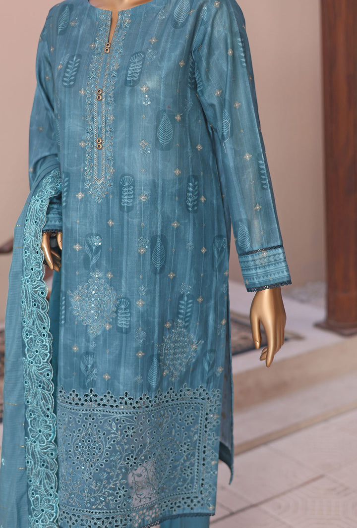 Ninokara by HZ Textile Unstitched Embroidered Jacquard 3 Piece Suit NJE-7012 - Casual Collection