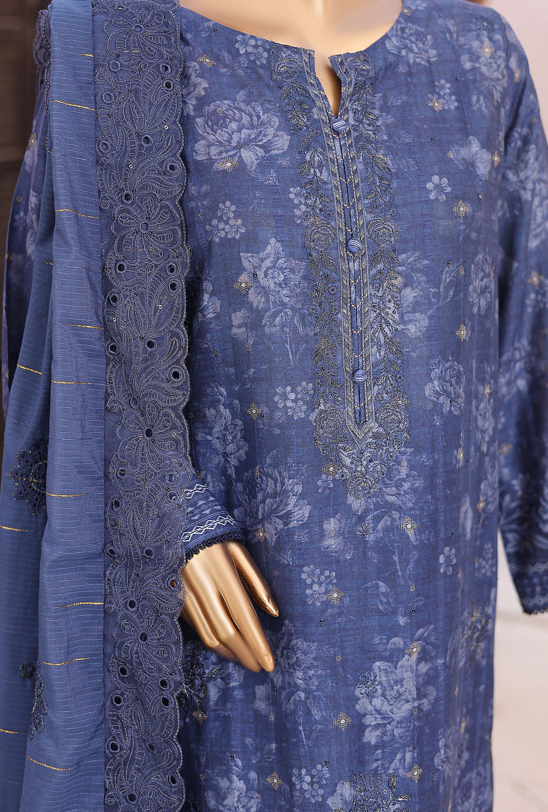 Ninokara by HZ Textile Unstitched Embroidered Jacquard 3 Piece Suit NJE-7013 - Casual Collection