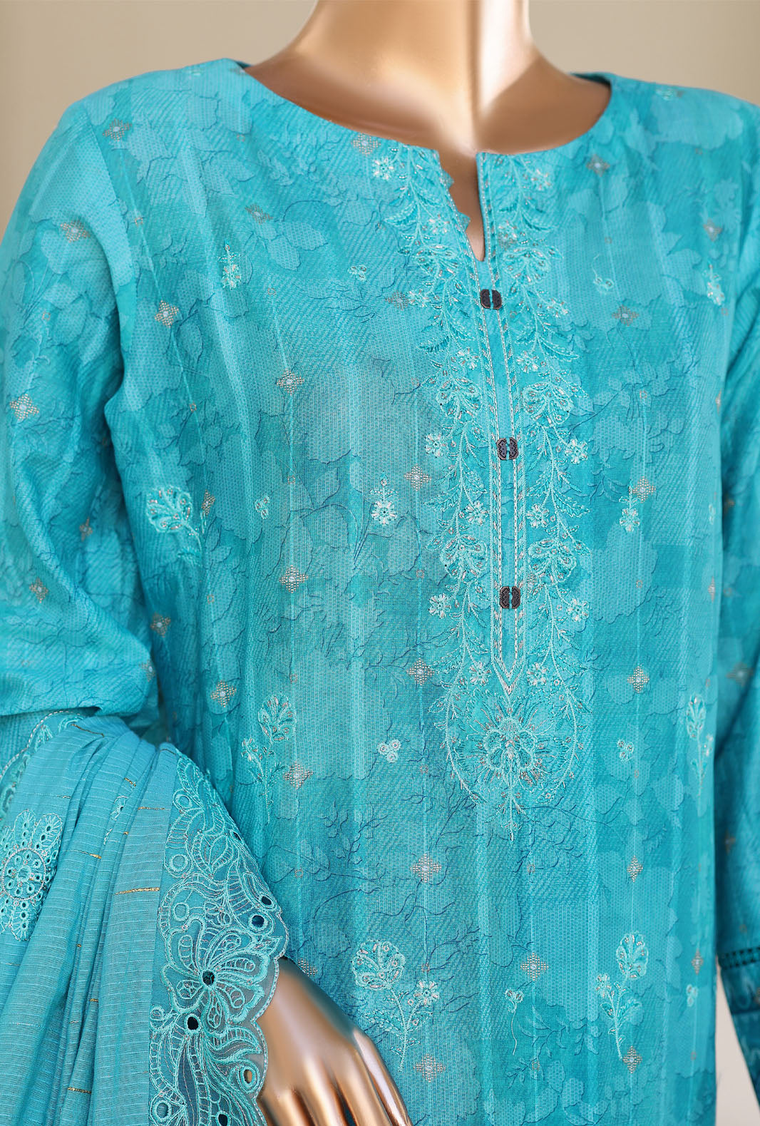 Ninokara by HZ Textile Unstitched Embroidered Jacquard 3 Piece Suit NJE-7014 - Casual Collection