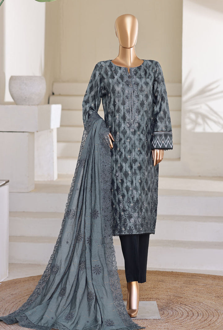 Ninokara by HZ Textile Unstitched Embroidered Jacquard 3 Piece Suit NJE-7015 - Casual Collection