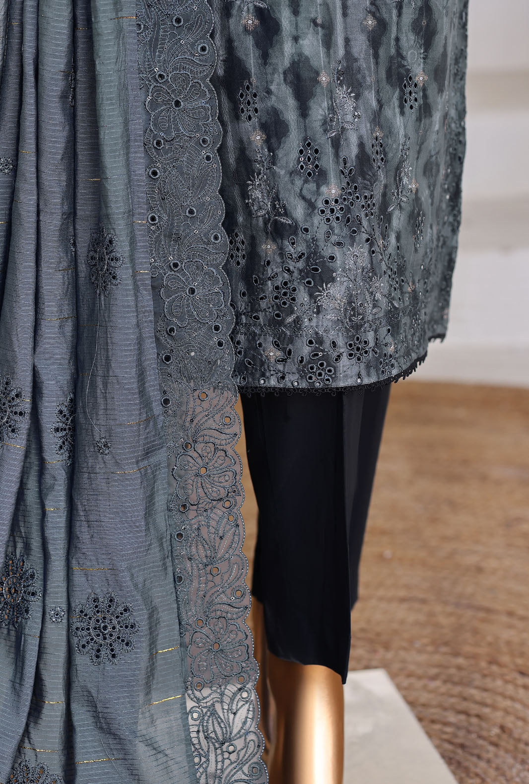 Ninokara by HZ Textile Unstitched Embroidered Jacquard 3 Piece Suit NJE-7015 - Casual Collection