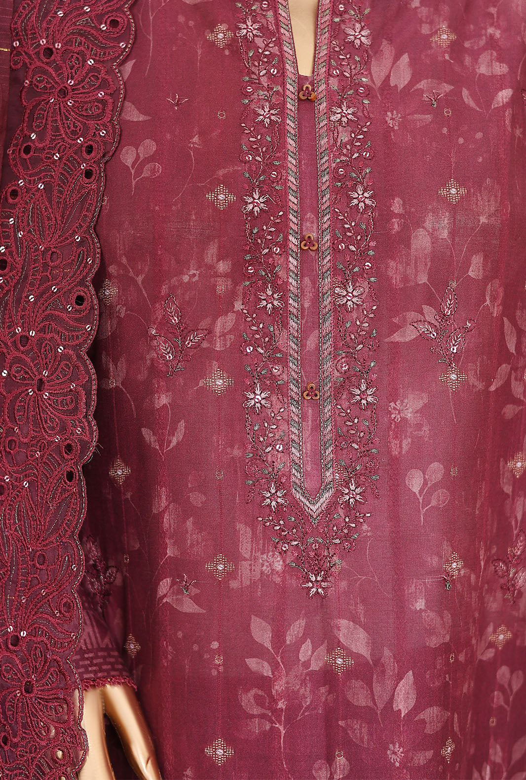 Ninokara by HZ Textile Unstitched Embroidered Jacquard 3 Piece Suit NJE-7016 - Casual Collection