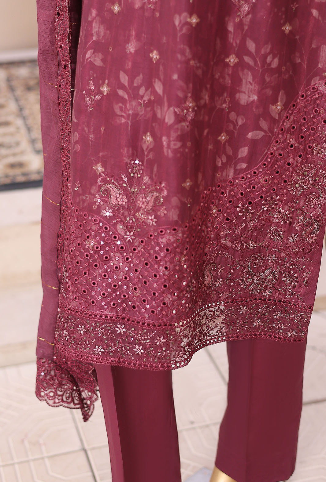 Ninokara by HZ Textile Unstitched Embroidered Jacquard 3 Piece Suit NJE-7016 - Casual Collection