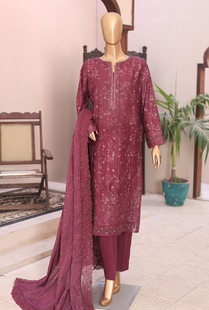 Ninokara by HZ Textile Unstitched Embroidered Jacquard 3 Piece Suit NJE-7016 - Casual Collection