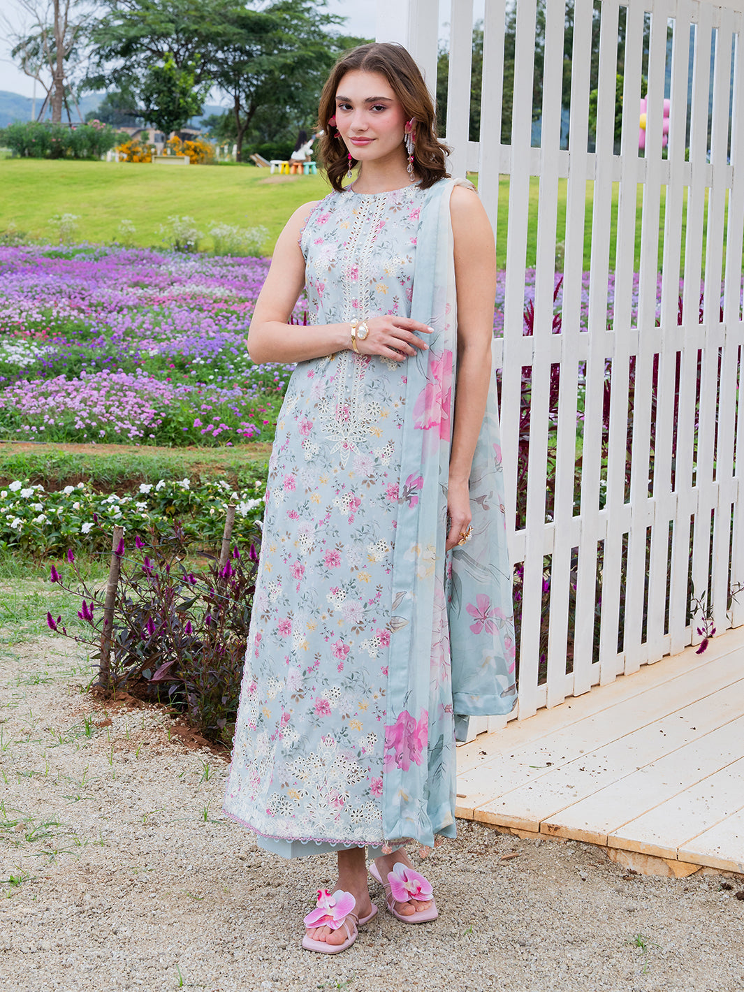 Oh So Cherry by Izel Unstitched Embroidered Lawn 3 Piece Suit Noa - Eid Collection