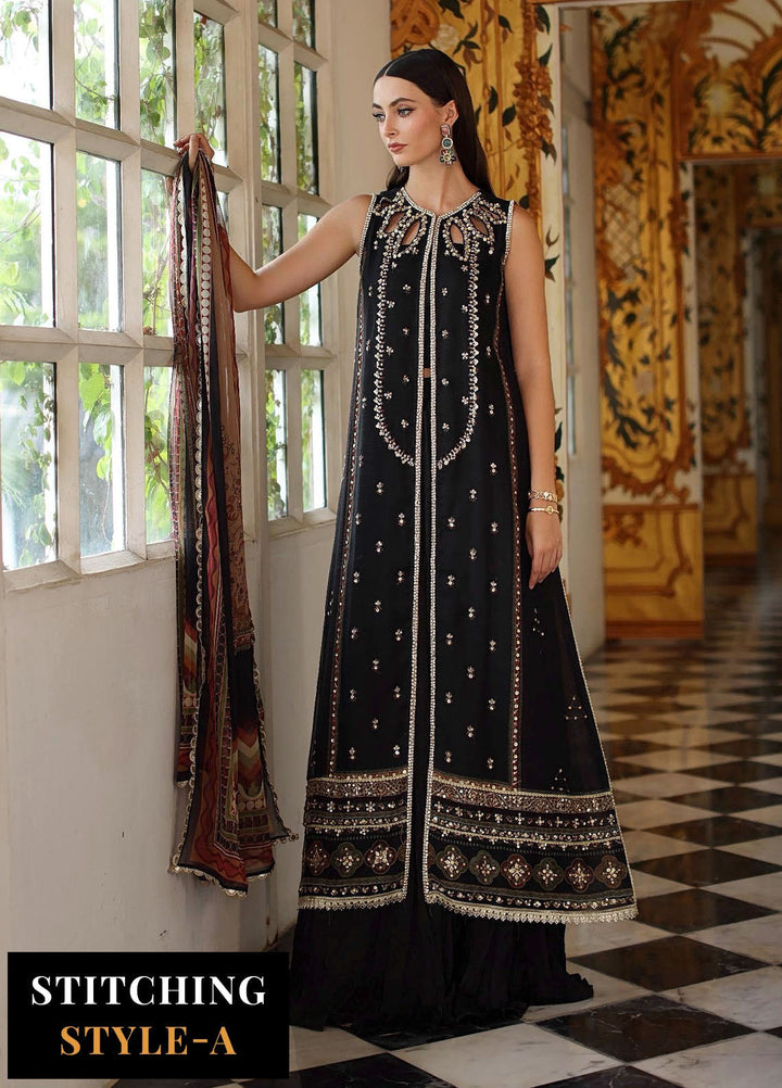 Noor by Saadia Asad Embroidered Cotton Net Suits Unstitched 3 Piece NSA25UF D-01 - Formals Collection